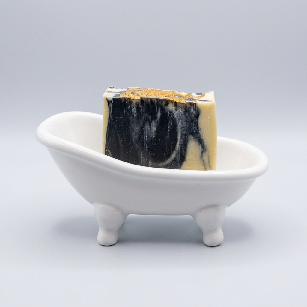 Soap in miniature bathtub studio edit