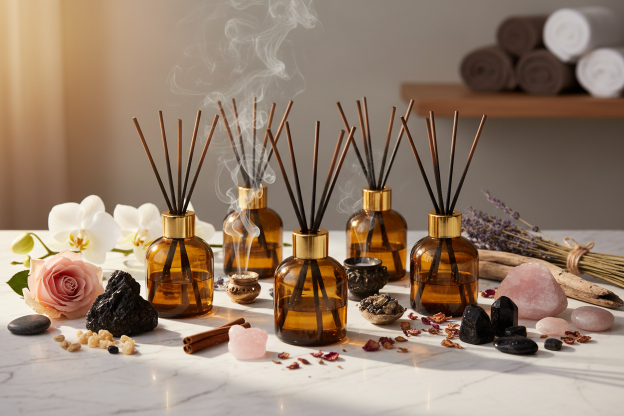 Healing Ritual Reed Diffuser Sets | Crystals & Journal – Lucere & Amor