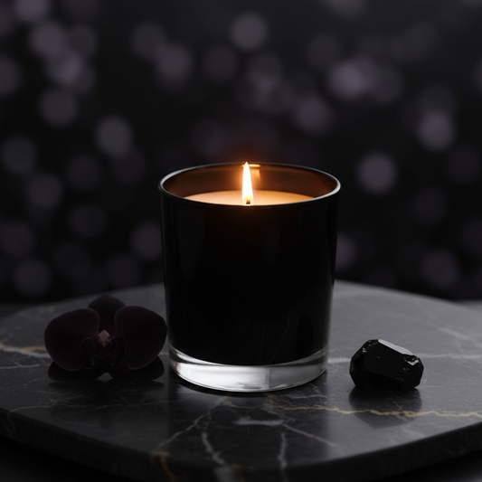 Black Orchid Candle – Lit