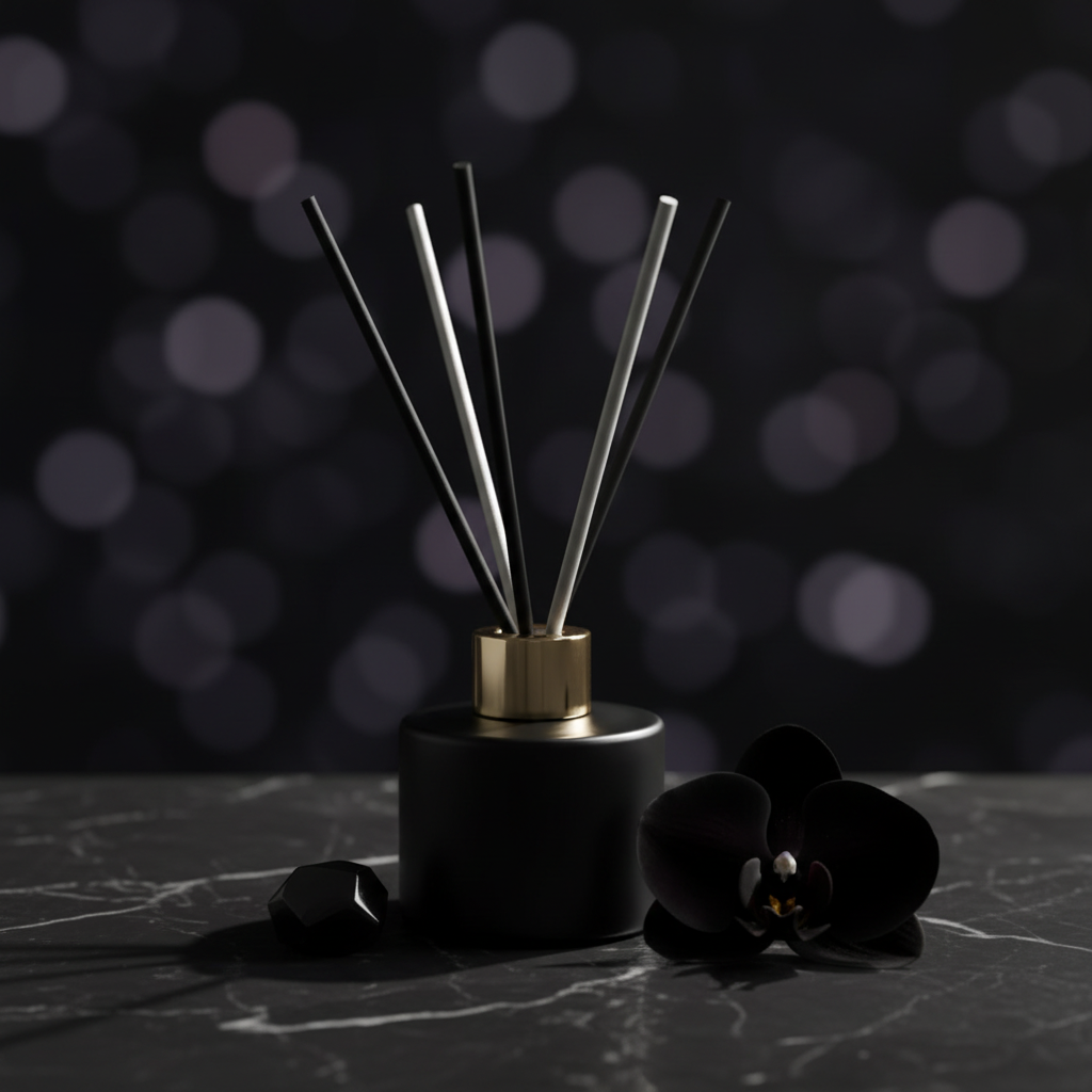 Black Orchid Diffuser – Black & Silver