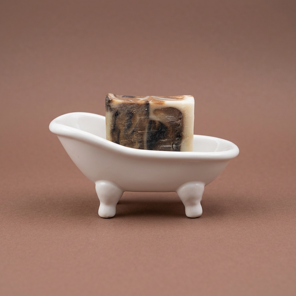 Cocoa and Turmeric bathtub on warm brown
