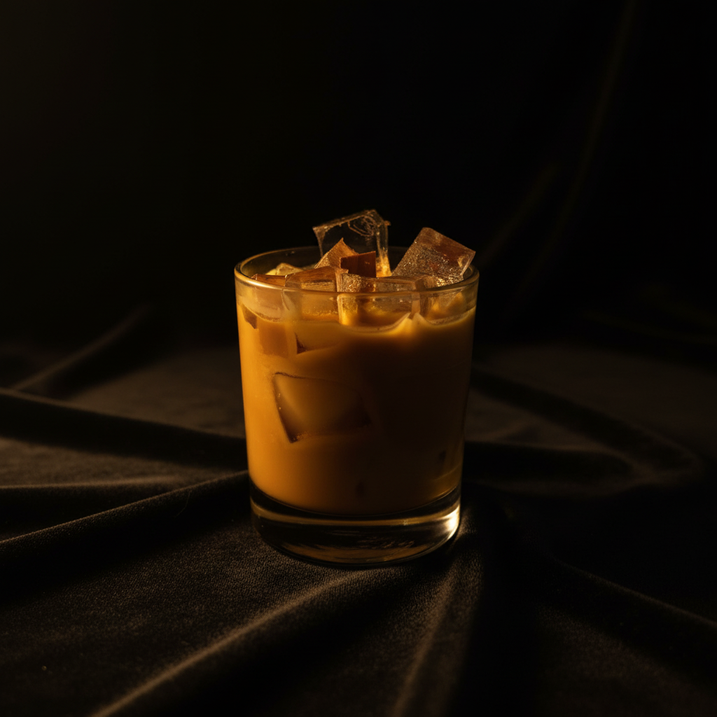 Iced Coffee Candle - Dark Velvet Background