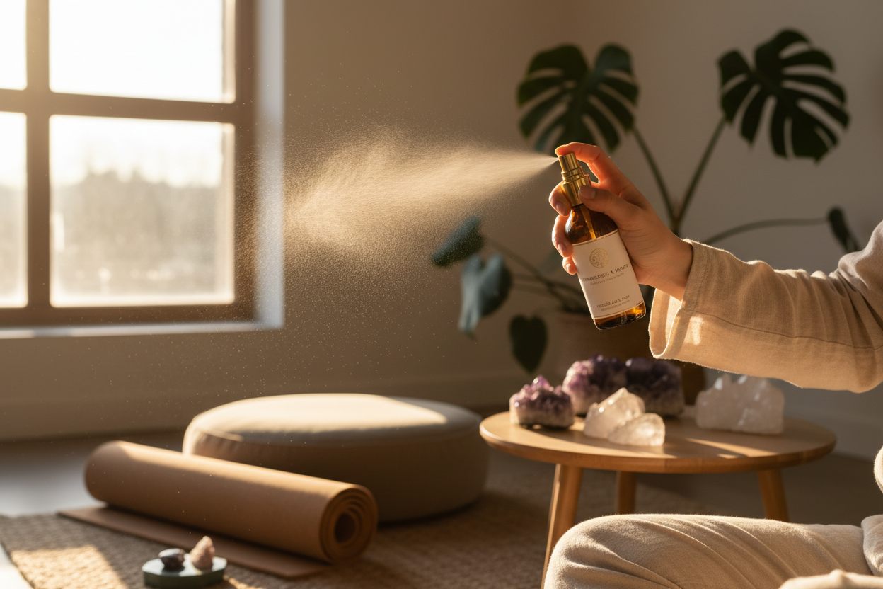 Frankincense & Myrrh room spray - lifestyle meditation space