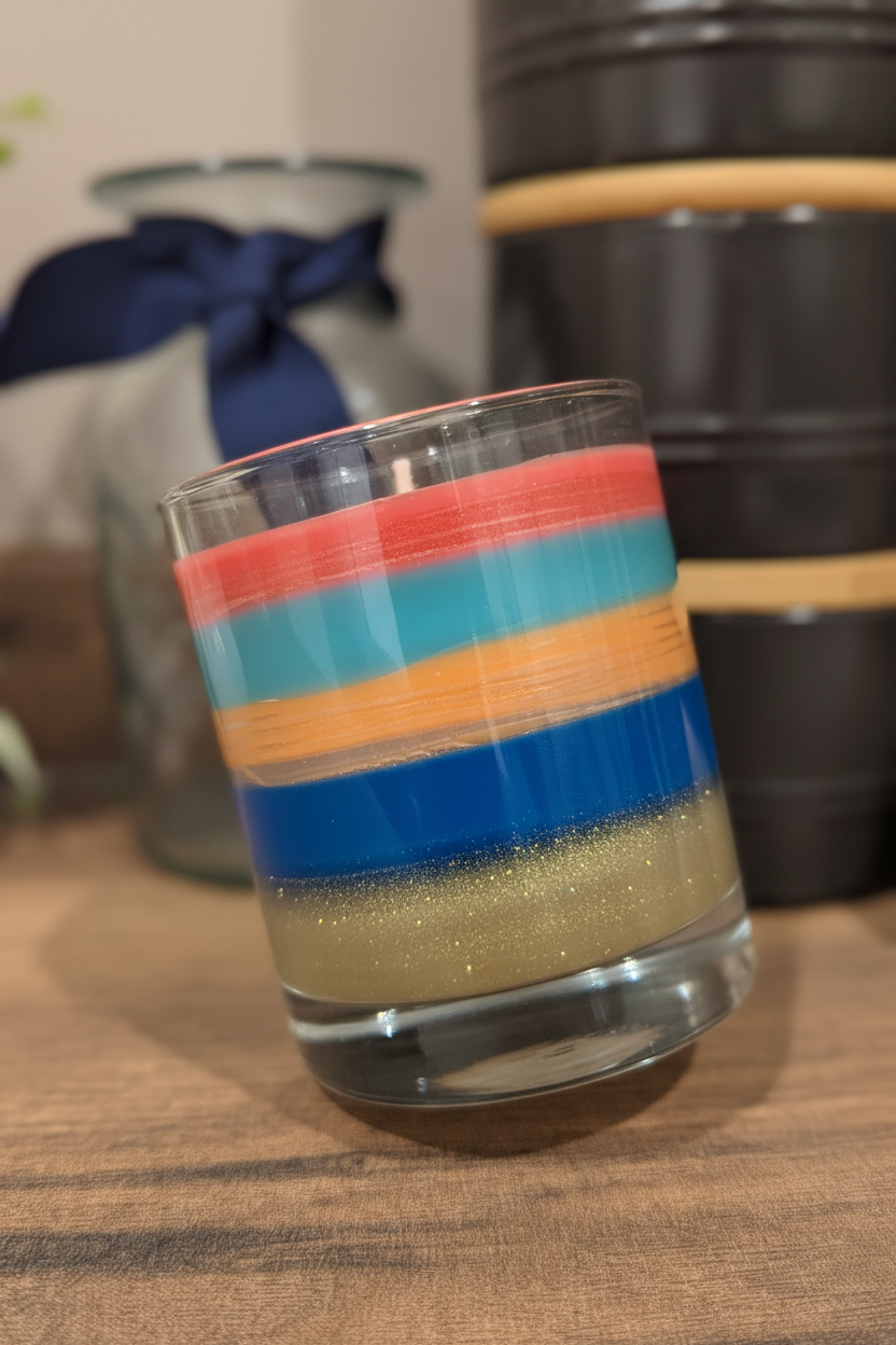 Rainbow Candle Detail Shot